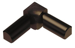 Schluter Rondec Double-Leg 90 Degree Inside Corner Brushed Antique Bronze